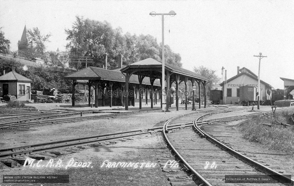 Postcard: Maine Central Railroad Depot, Farmington, Maine